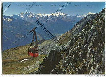 Luftseilbahn Fiesch-Eggishorn - Ansichtskarte Großformat