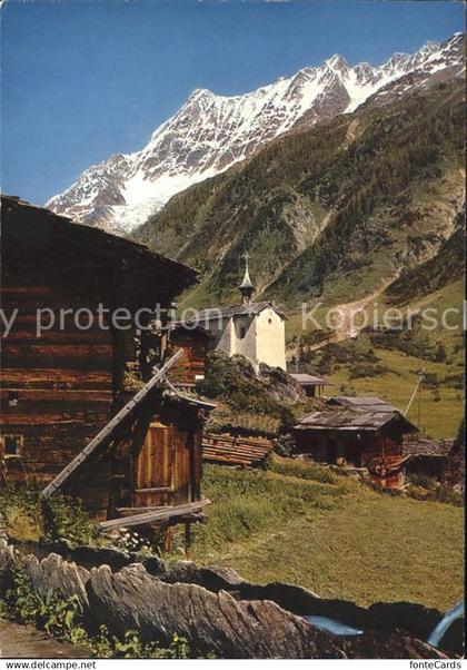 11701801 Eisten Dorfpartie mit Lonzahoerner Breithorn