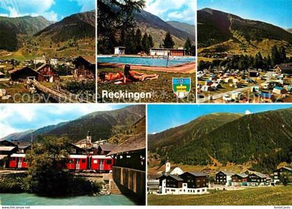 12682175 Reckingen Goms Campingplatz Bahn Panorama