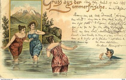 CPA (suisse)   GRUSS AUS SOMMERFRISCHE ...(..petit defaut coin bas )