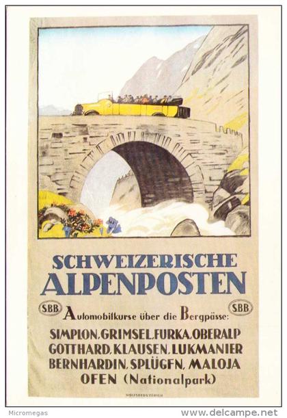 Schweizerische Alpenposten - Reproduction d´affiche