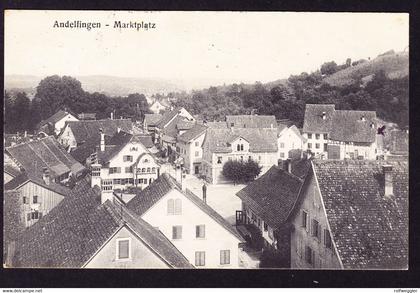 1923 gelaufene AK aus Andelfingen. Marktplatz. Gestempelt Andelfingen