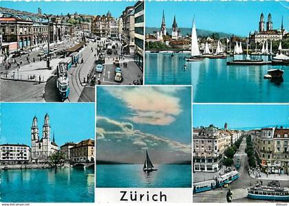 Suisse - ZH Zurich - Zurich - Multivues - Tramway - Automobiles - CPM - Carte Neuve - Voir Scans Recto-Verso