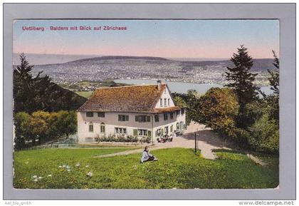 ZH STALLIKON 1918.VI.9. Stallikon  Uetliberg-Baldern mit Blick auf Zürichsee Photoglob