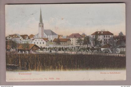 CH ZH Wädenswil ungebraucht Foto Kirche + Schulhäuser