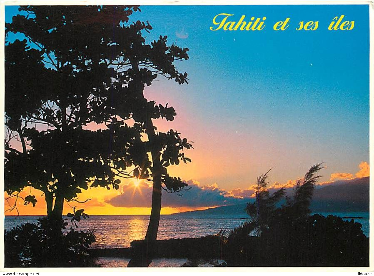 Tahiti - Moorea - Lever de soleil sur Tahiti et Moorea - Rising Sun on Tahiti and Moorea - CPM - Voir Scans Recto-Verso