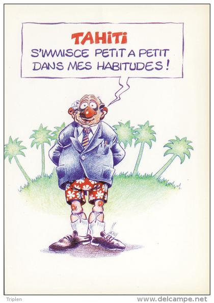 Tahiti - Humour - Série Sourire - Tahiti s'immisce petit à petit dans mes habitudes - Lieby