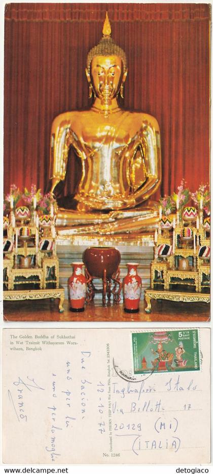 BANGKOK - TAILANDIA - THAILAND - THE GOLDEN BUDDHA OF SUKHOTHAI - VIAGG. 1977 -79883-