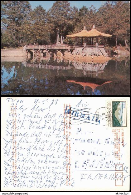 Postcard Taiwan Allgemein Taiwan Summer house 1983  gel. AIRMAIL