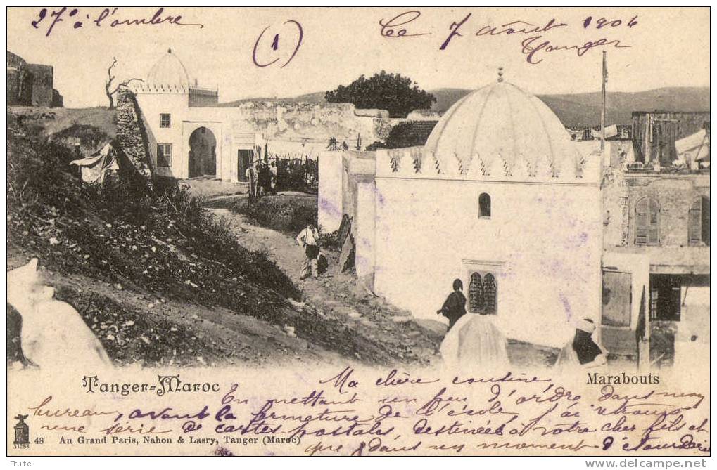 TANGER MARABOUTS  CARTE PRECURSEUR