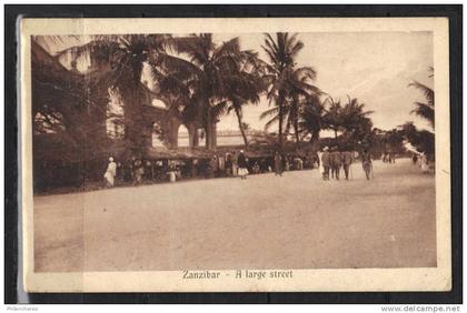 TANZANIE CPA ZANZIBAR 1923 a large street