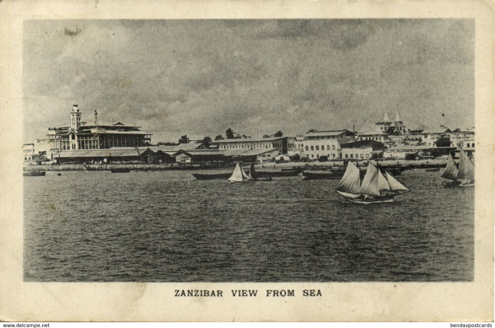 tanzania, ZANZIBAR, View from the Sea (1940s) Postcard