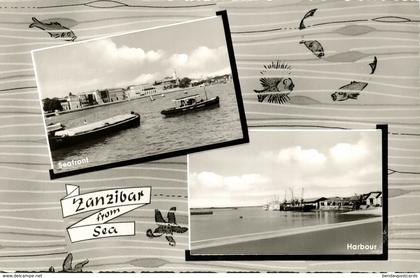 tanzania, ZANZIBAR, Seafront, Harbour (1950s) RPPC