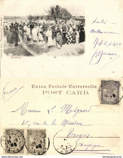 tanzania, ZANZIBAR, Unknown Gathering (1909) Postcard