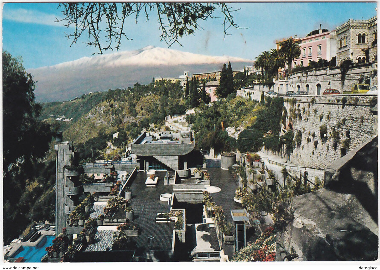 TAORMINA - MESSINA - PANORAMA CON LE TERRAZZE DEL GRAND HOTEL MONTE TAURO -2470-