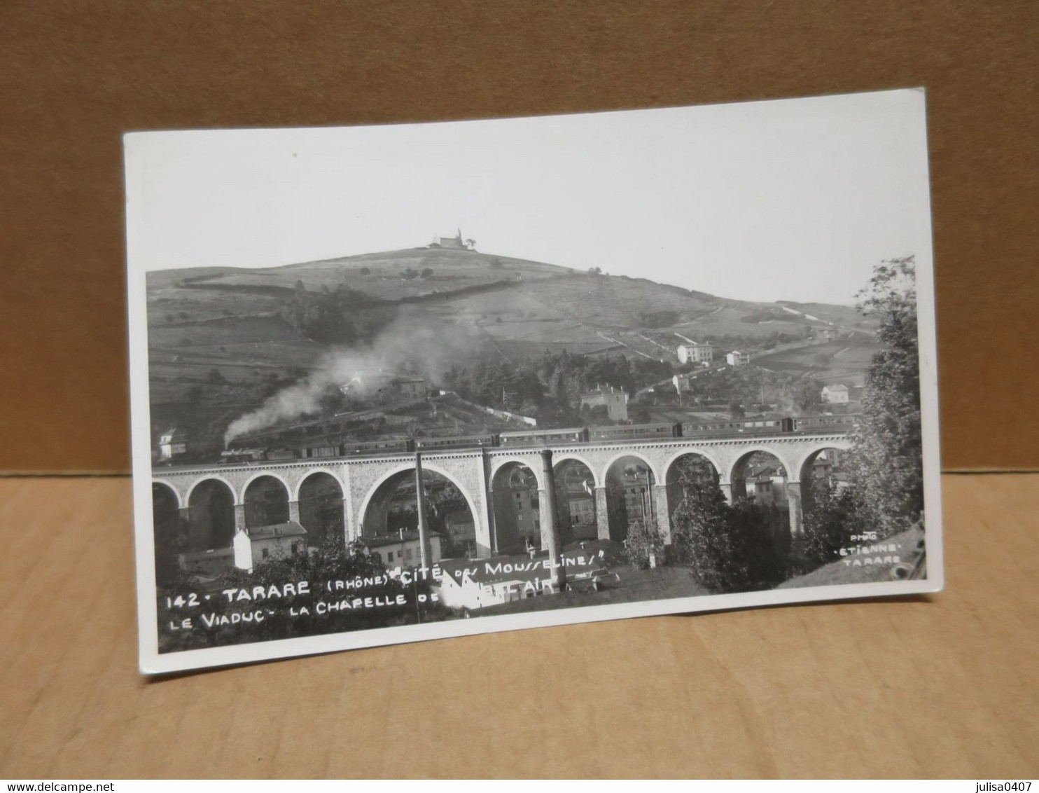 TARARE (69) carte photo viaduc du chemin de fer train