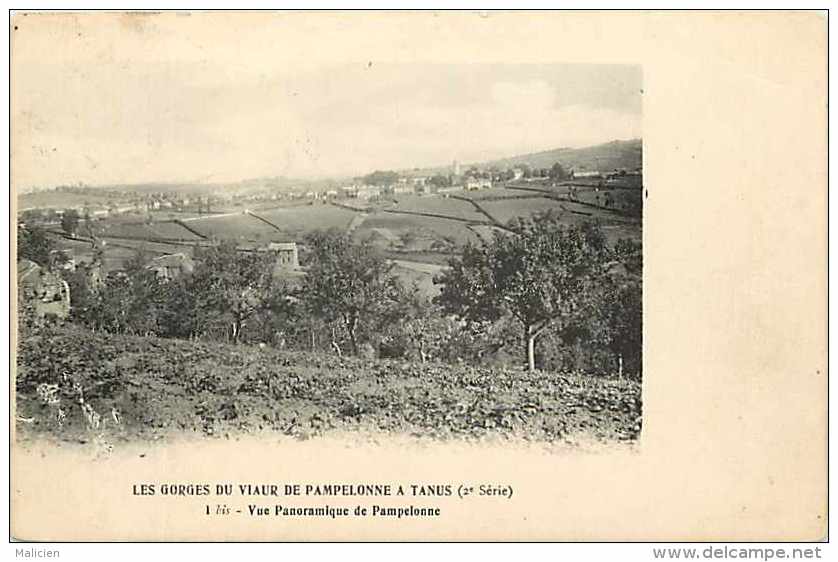 tarn  - ref A 116  -vue panoramique de pampelonne - carte bon état -