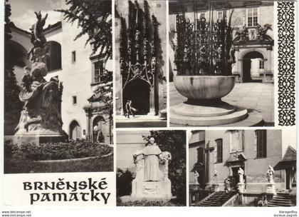 Brno monuments old postcard unused b180920