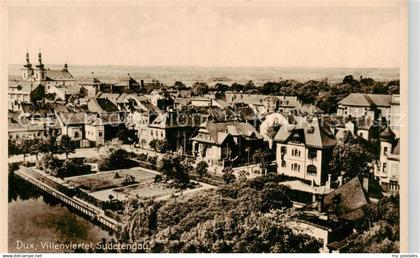 Dux Sudeten Duchcov CZ Villenviertel Panorama