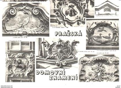 POSTAL   PRAZSKA (PRAGA)  -REPÚBLICA CHECA  - DOMOVNI ZNAMENI (SIGNOS DE CASA)