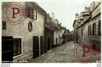 PRAHA ZLATA ULICKA RPPC Tsjechië Tchéquie Checoslovaquia Czech Republic República Checa