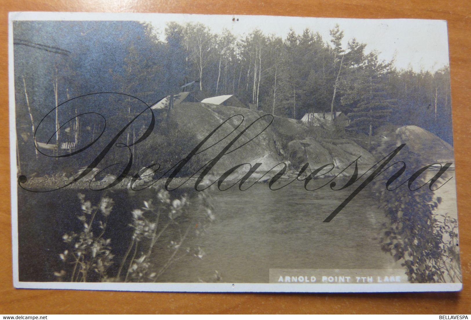 Tent Camp Adirondack Mountains. RPPC Hamilton Country. USA