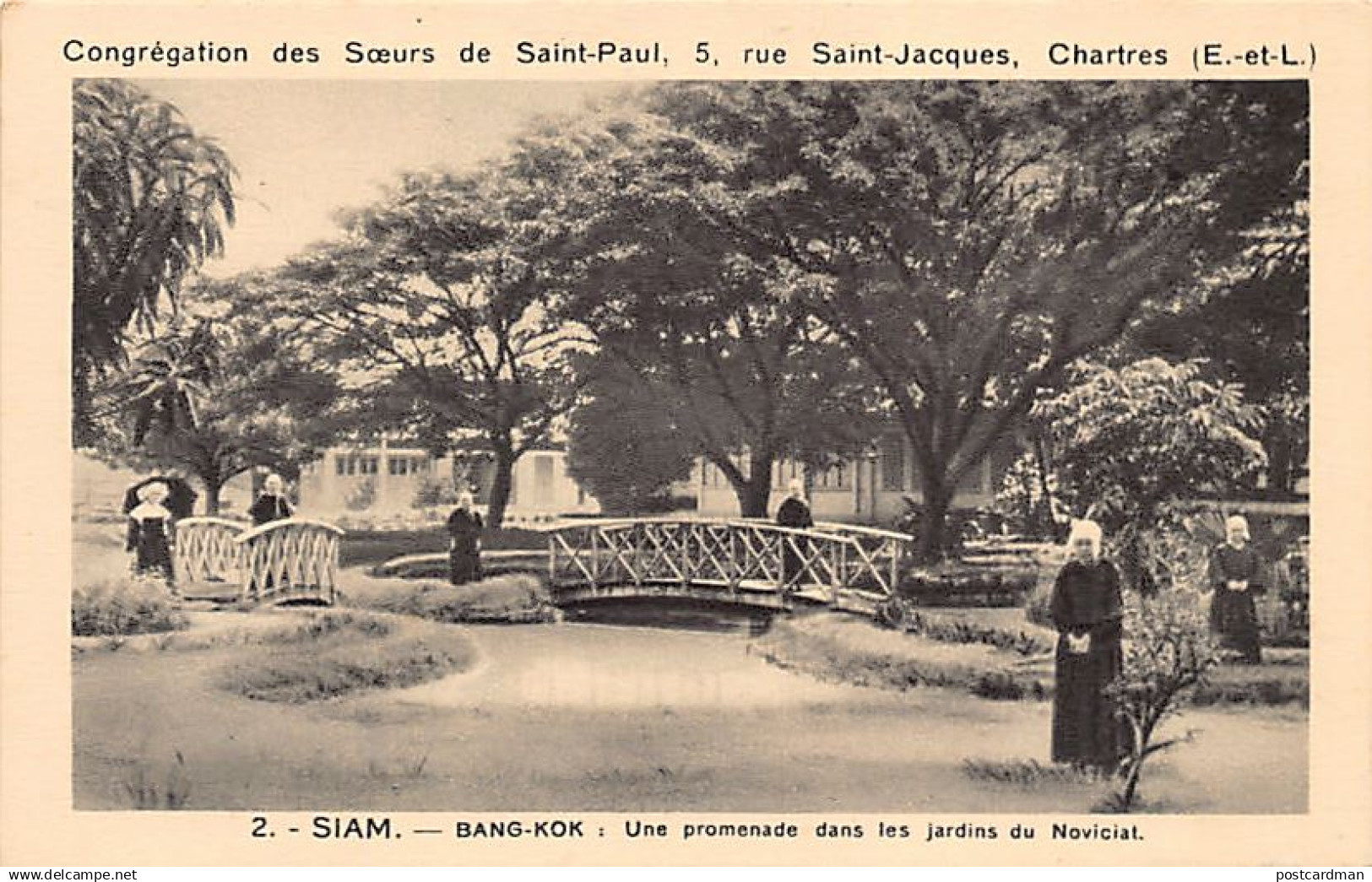 Thailand - BANGKOK - A walk in the gardens of the novitiate of the Sisters of Saint-Paul - Publ. Congregation of the Sis