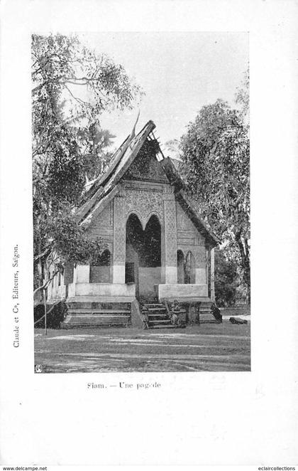 Asie    Siam Thaïlande    Une pagode       (voir scan)