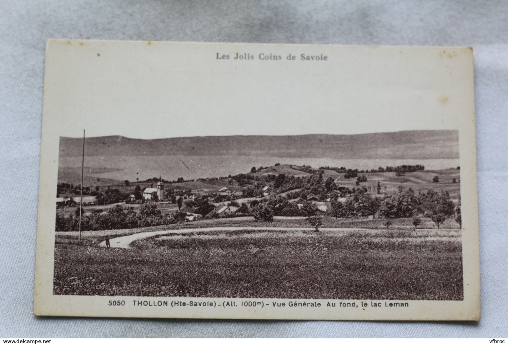 Thollon, vue générale, au fond le lac Léman, Haute Savoie 74