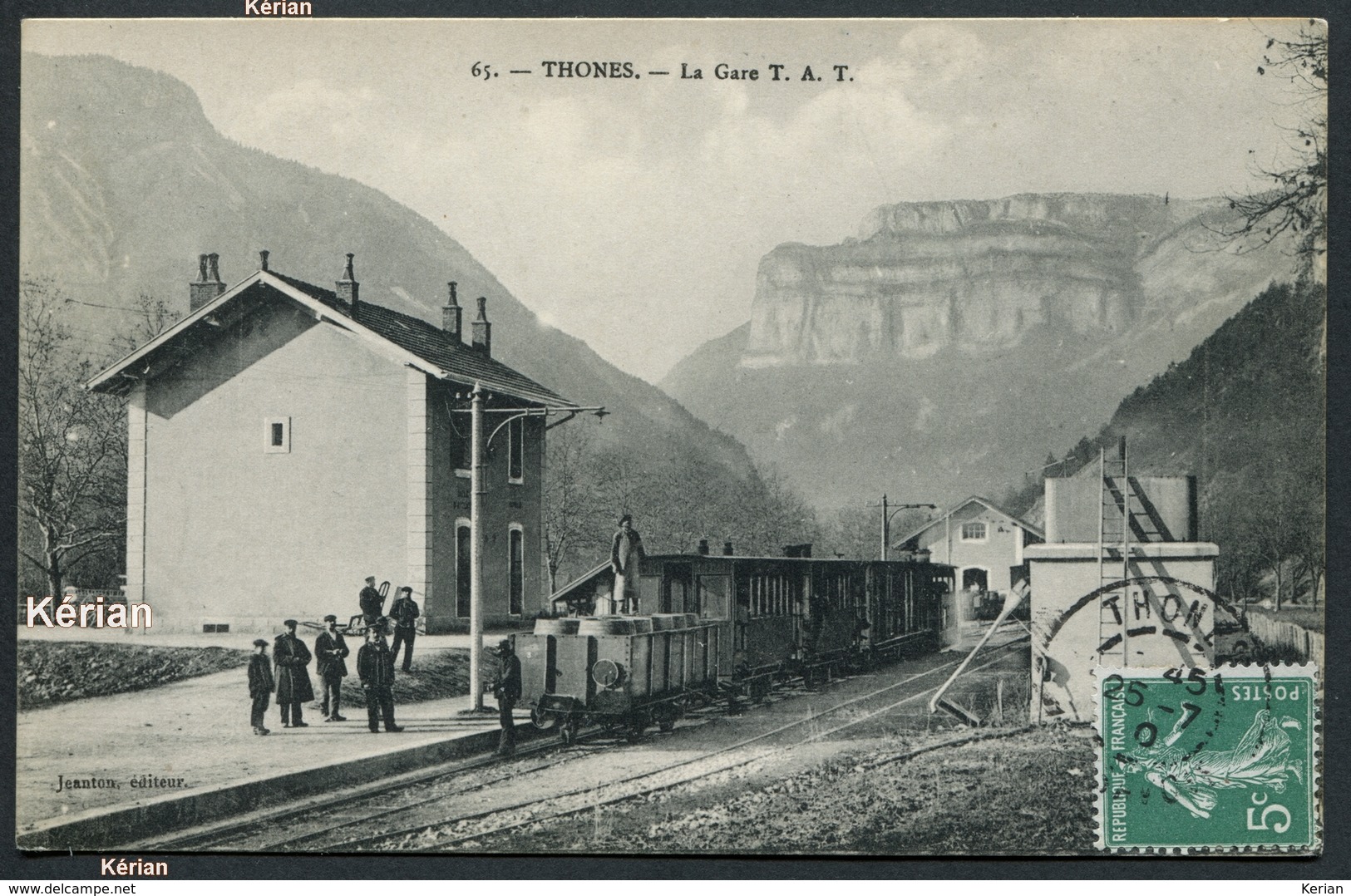 Thones - La Gare T.A.T. - Tramway d'Annecy à Thônes - Edit. Jeanton n° 65 - Voir 2 scans