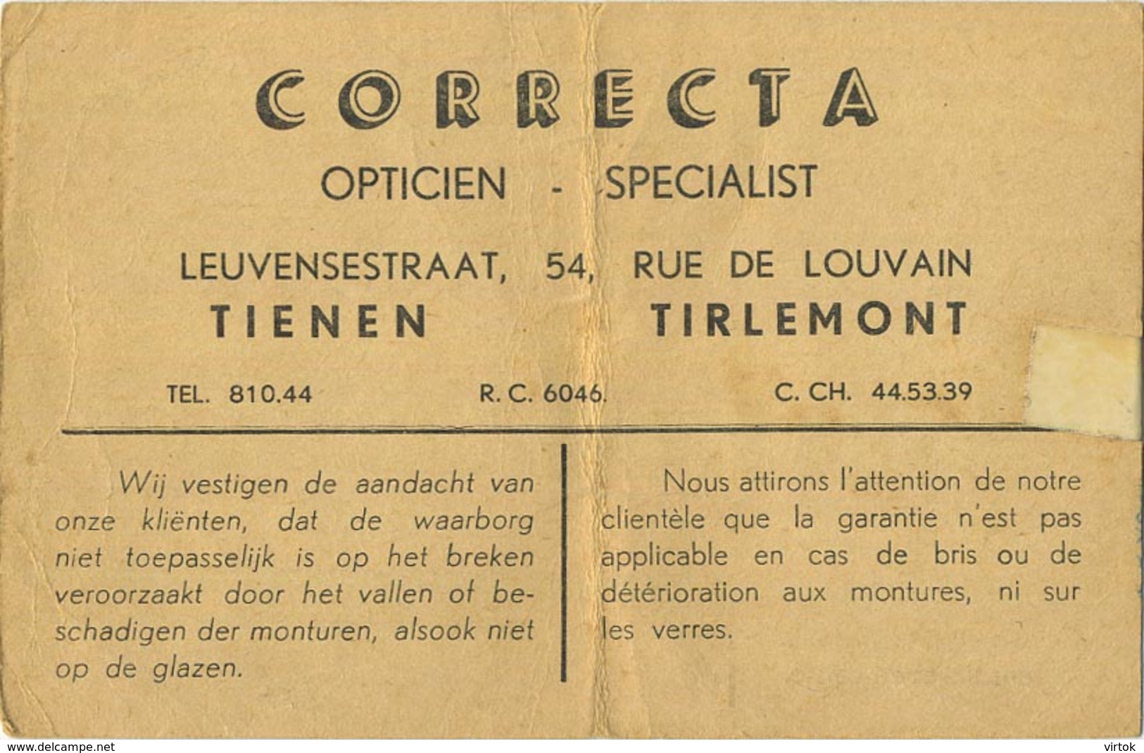 TIENEN  :   correcta  opticien     (  2 scans )