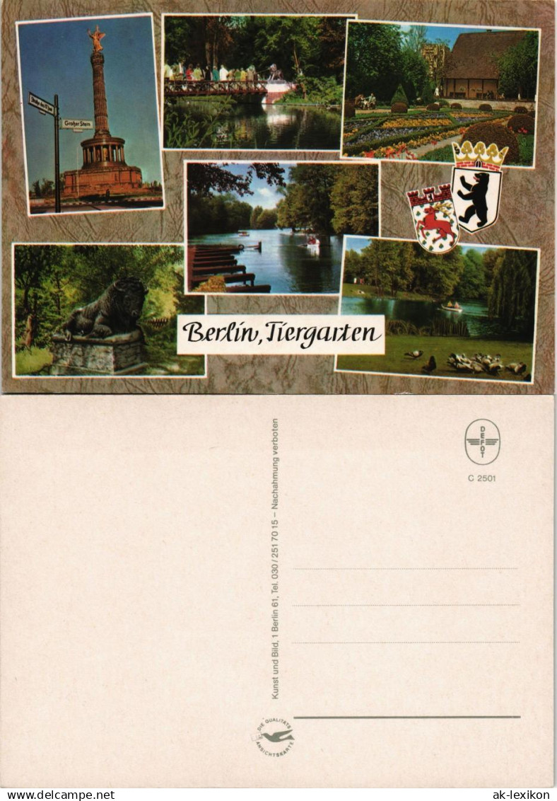 Tiergarten-Berlin Tiergarten Mehrbild-AK mit div. Ansichten 1970