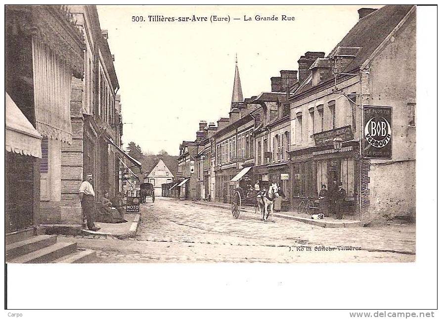 TILLIÈRES-SUR-AVRE. - La Grande Rue.