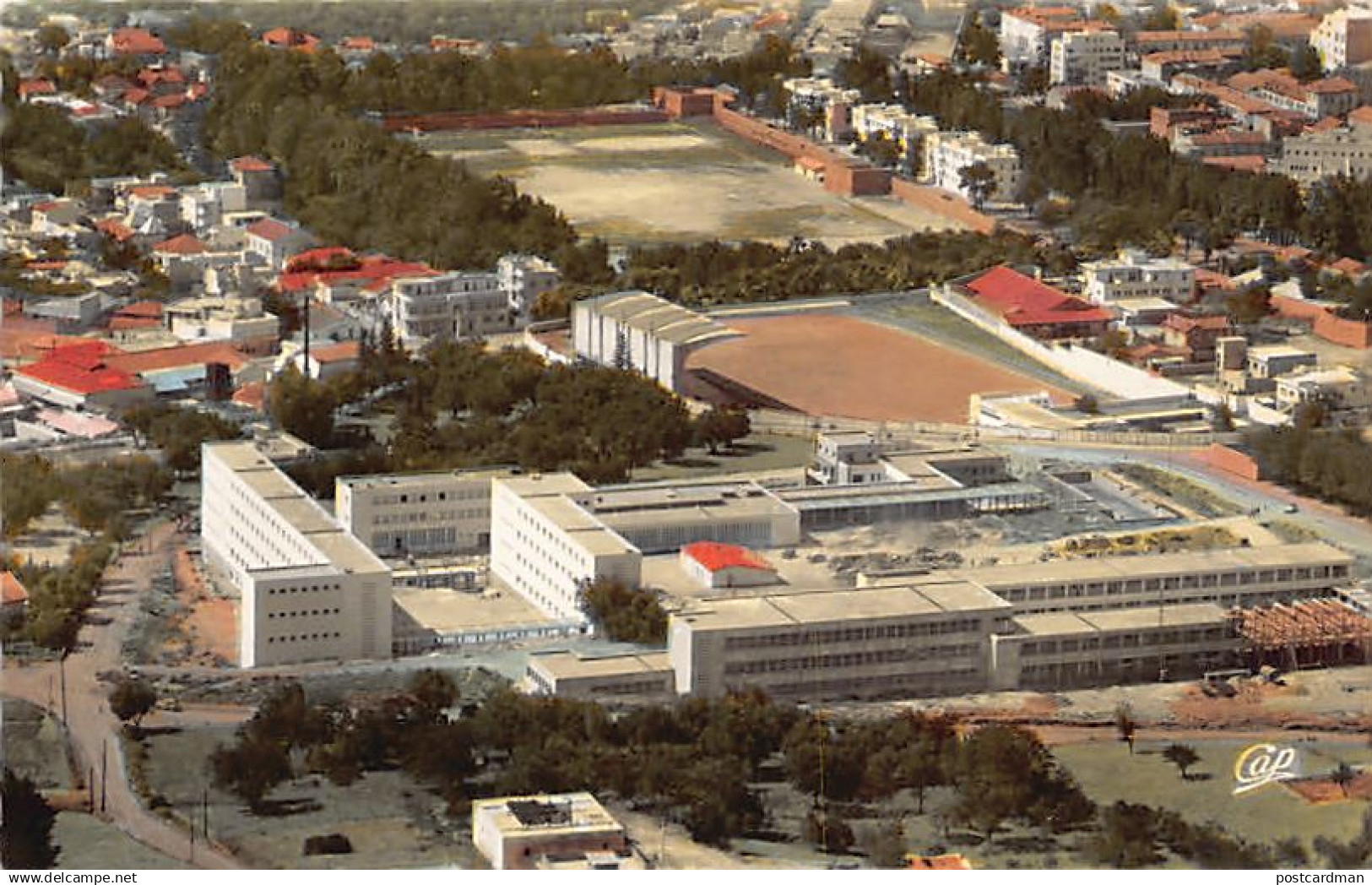 TLEMCEN - Vue aérienne - Lycée - Stade - Piscine