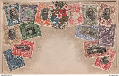 Philatelie Litho AK Tonga Toga Nukualofa Nuku alofa Briefmarke Stamp Timbre Ozeanien Polynesien Polynesie Kolonie Colony