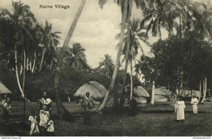 tonga islands, Native Village (1931) Postcard