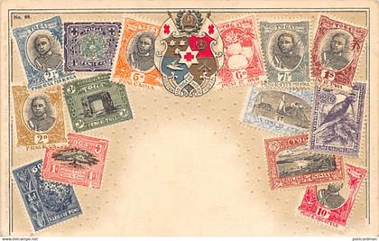 Tonga - Tongan stamps - Philatelic postcard - Publ. O. Zieher