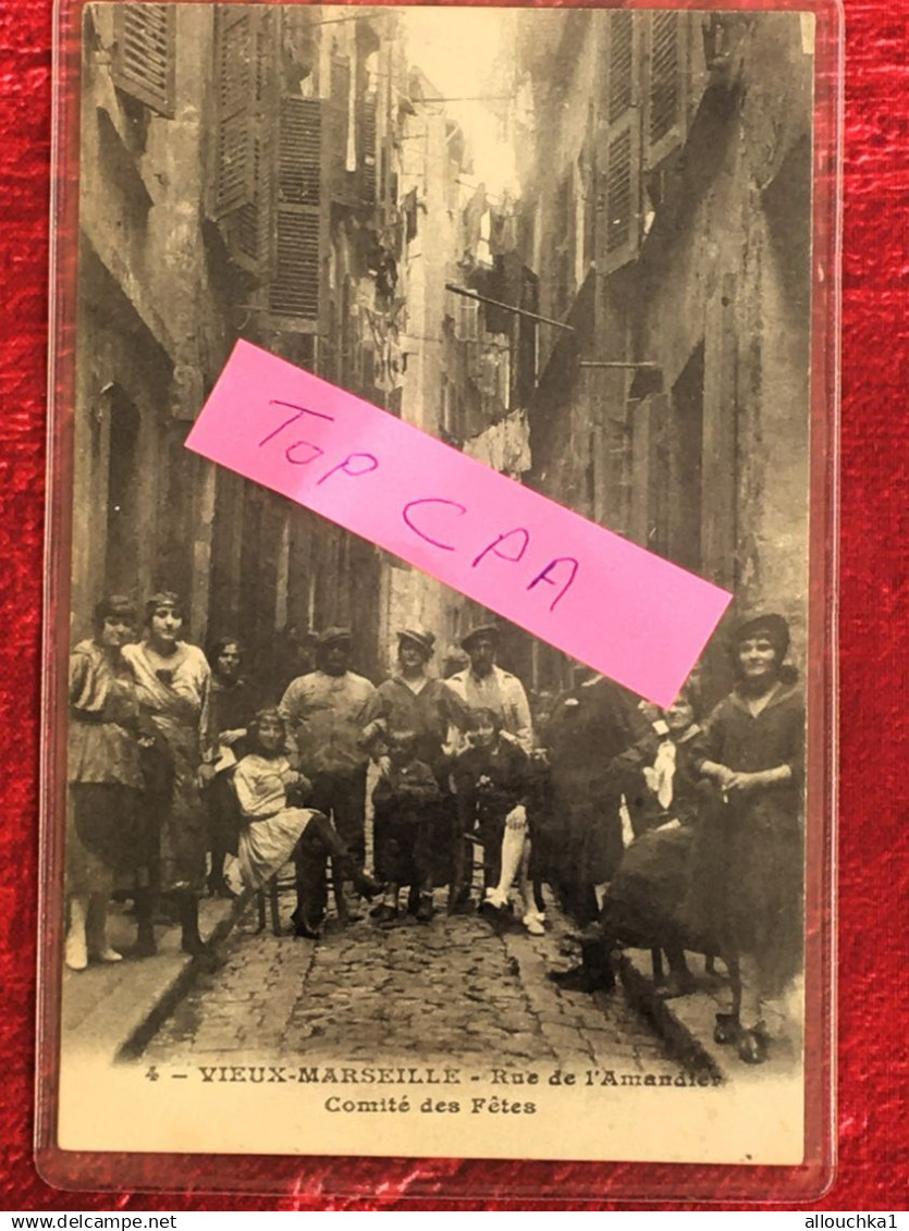 Top CPA Prostituées Putes-Vieux Marseille Rue de l'Amandier "Comité des fêtes "Panier[13] Bouches-du-Rhône Carte Postale