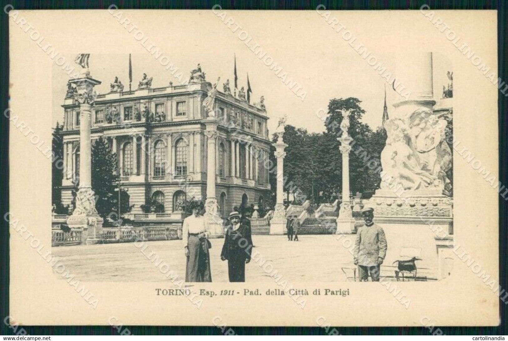 Torino Città Esposizione Padiglione Città di Parigi cartolina MZ5460