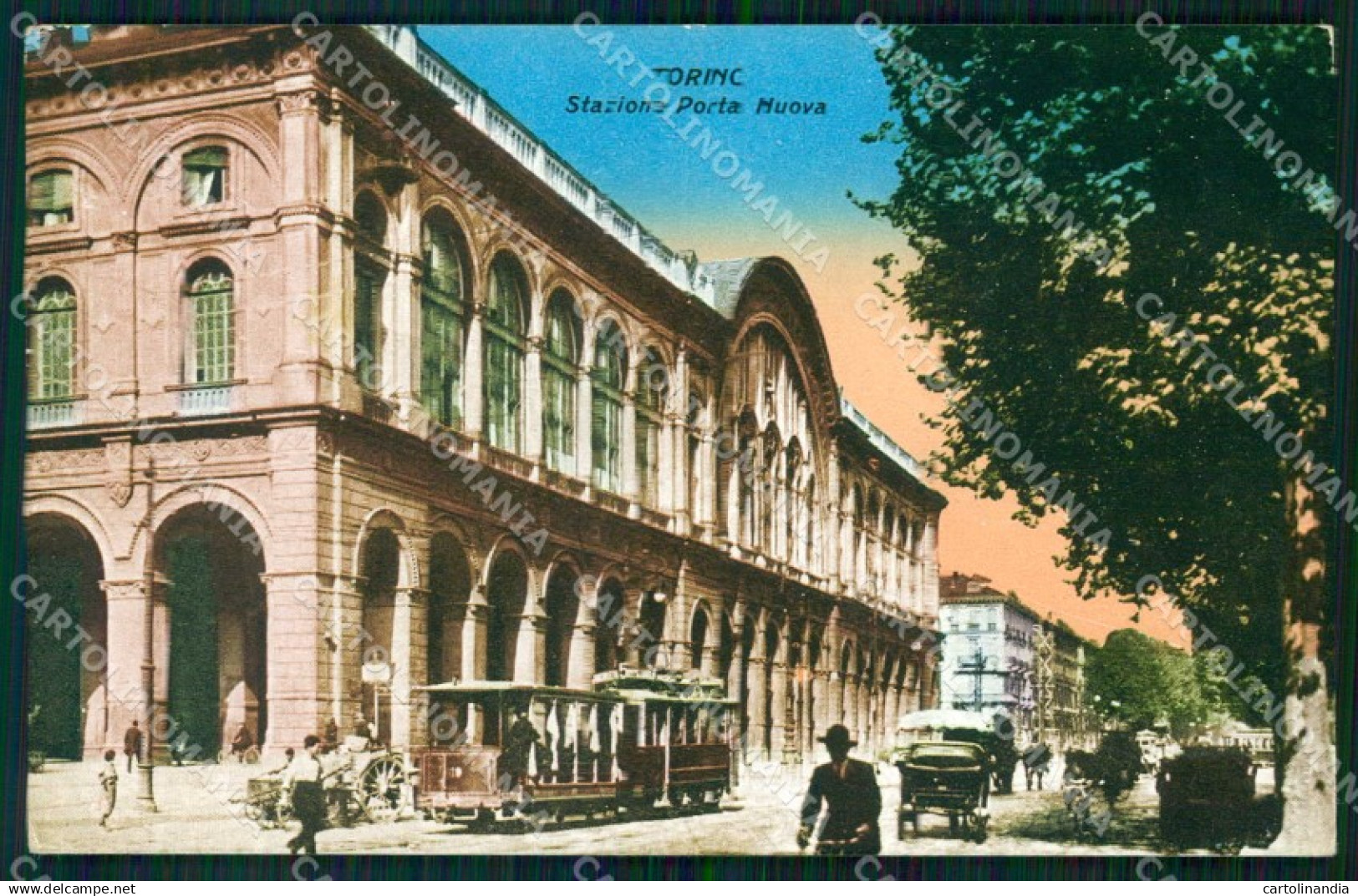 Torino Città Stazione Porta Nuova Tram cartolina MZ5644