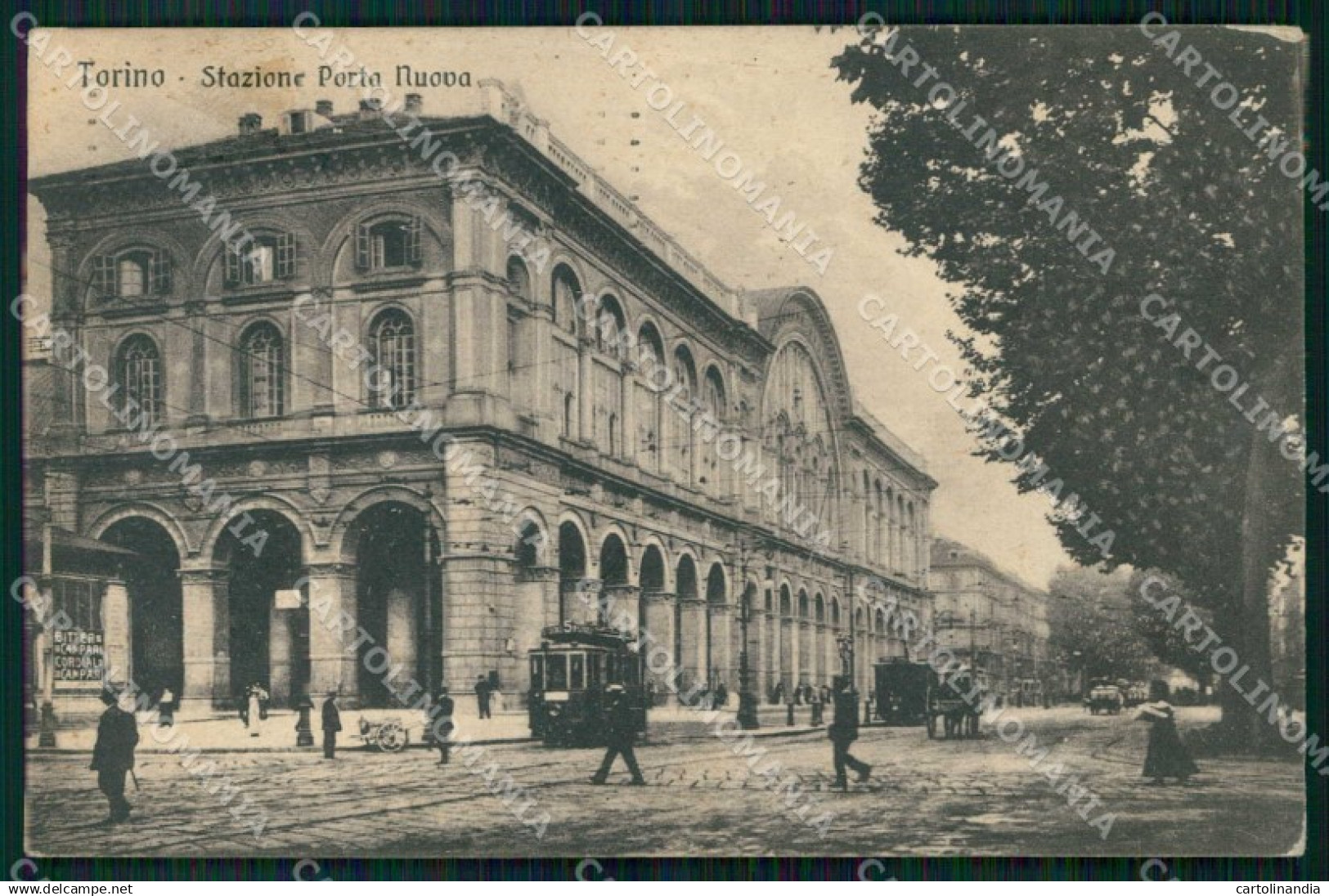 Torino Città Stazione Porta Nuova Tram cartolina MZ6084