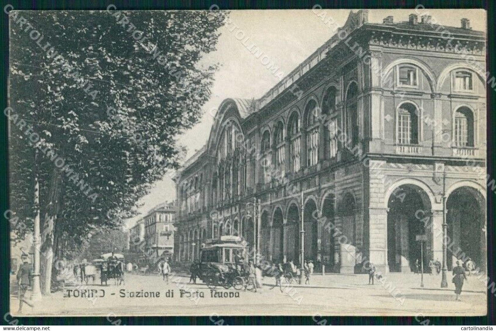 Torino Città Stazione Porta Nuova Tram cartolina MZ8480