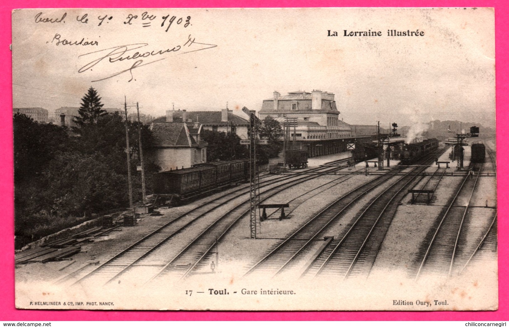 Toul - Gare intérieure - Trains - Locomotives - P. HELMLINGER - OURY - 1903