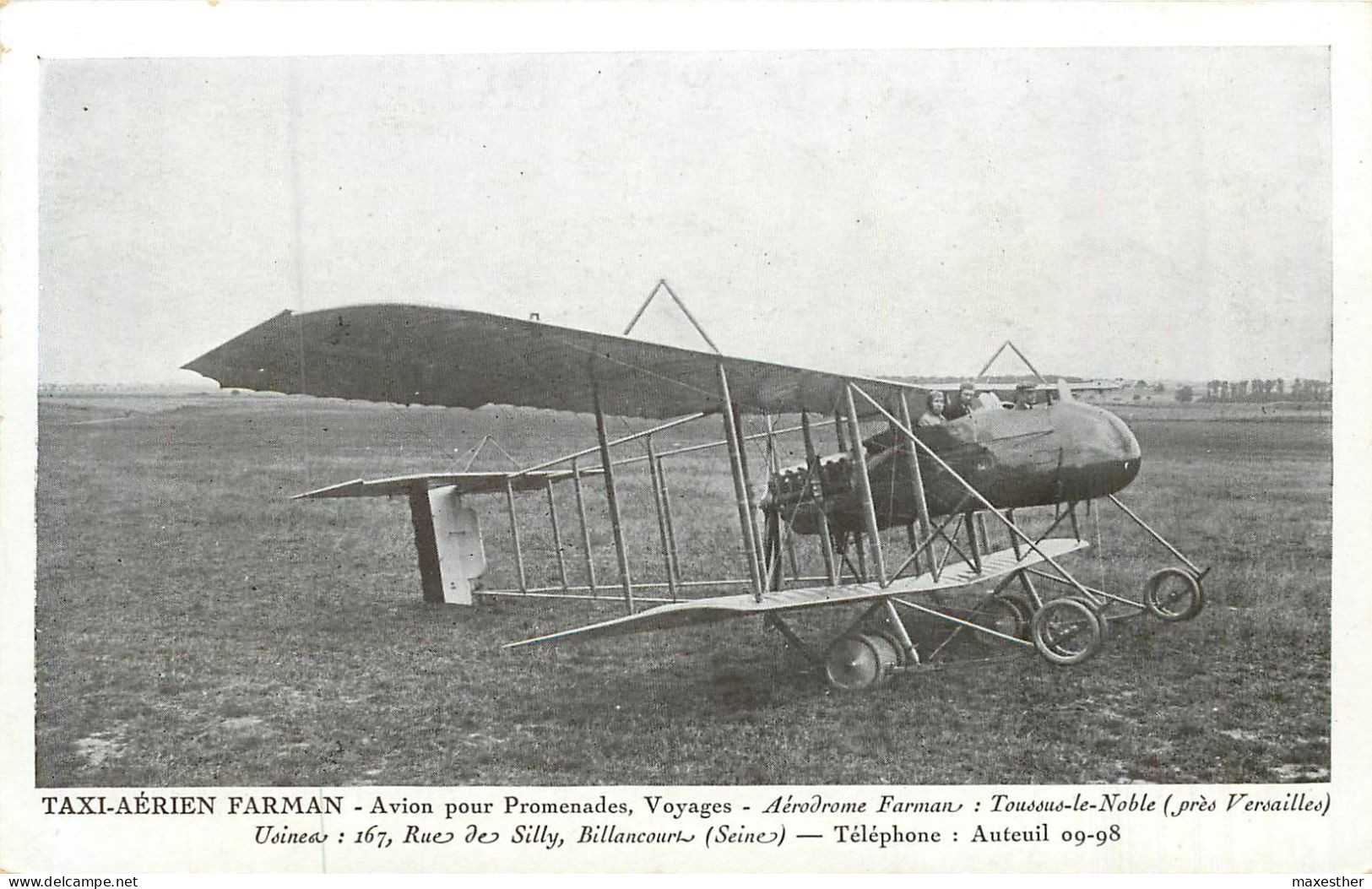 TOUSSUS LE NOBLE taxi-aérien Farman avion pour promenades