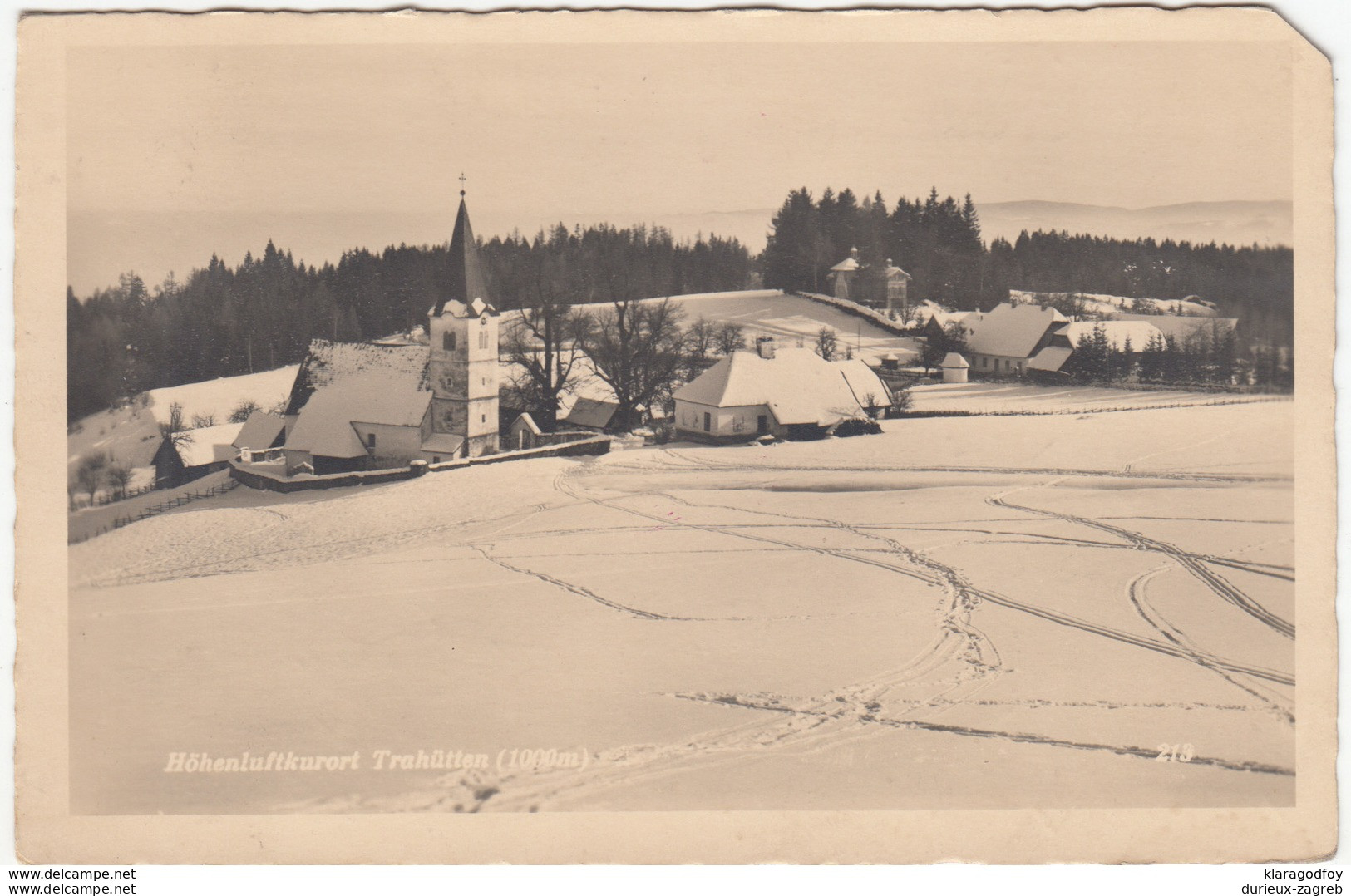 Trahütten old postcard travelled 1931 Deutschlandsberg Pmk b170907