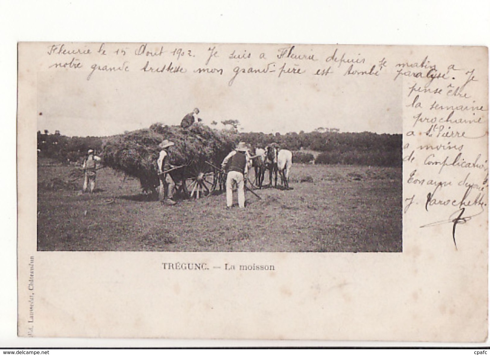 Tregunc (Proche Concarneau) - La Moisson (Scène agricole,travail au champ) / Editions Laussedat