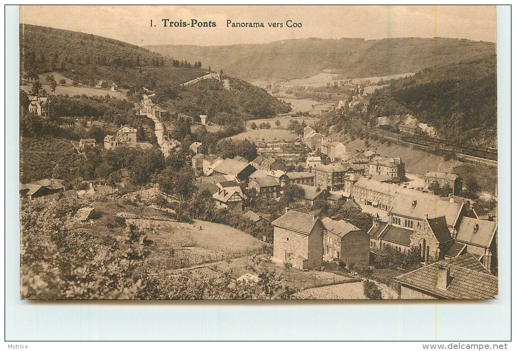 TROIS PONTS  - Panorama vers Coo.