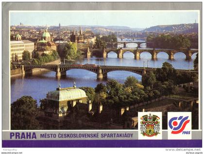 Prague postcard travelled to Yugoslavia 1985 bb