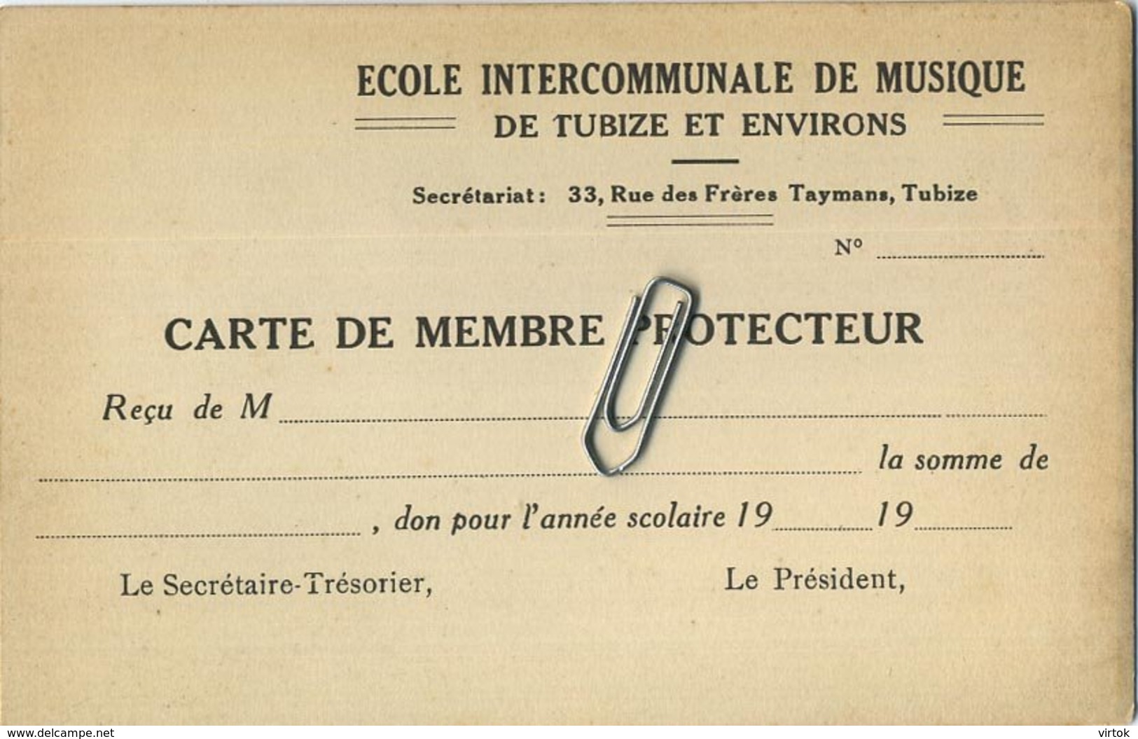 Tubize :  ecole intercommunale de musique       (  2 scans )