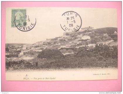 CPA Tunisie  1908 Beja " Vue de Bab_Djedid"  Voyagé